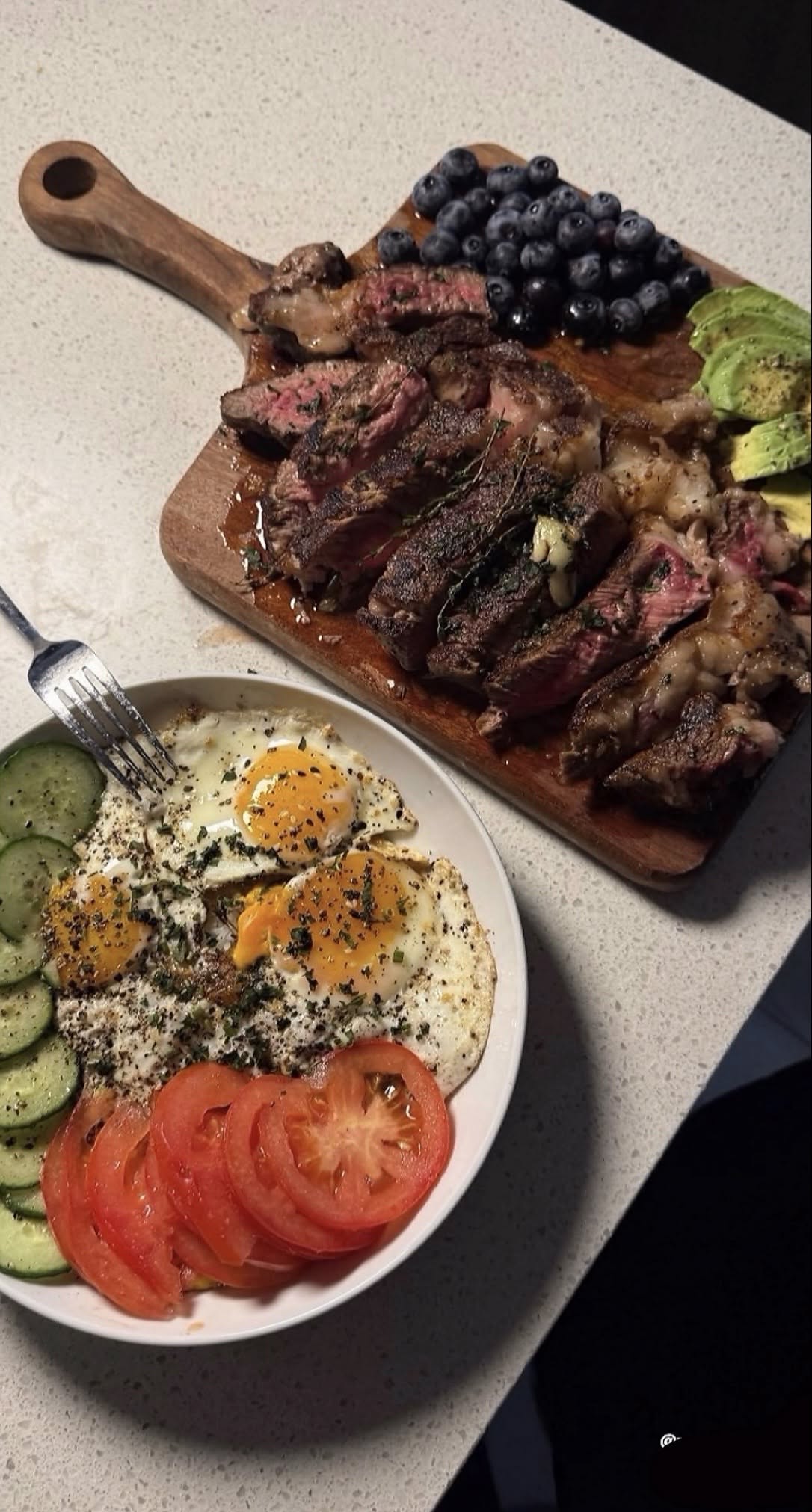 Grilled Steak Platter with Chimichurri and Charred Vegetables